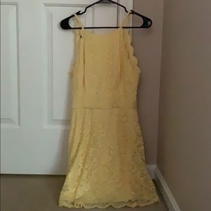 Yellow lace dress